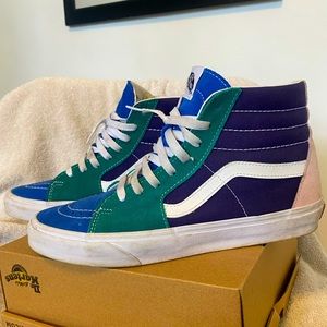 Vans Sk8 Hi sz 9.5 mens, RARE Colors (Pink, Violet, Blue)